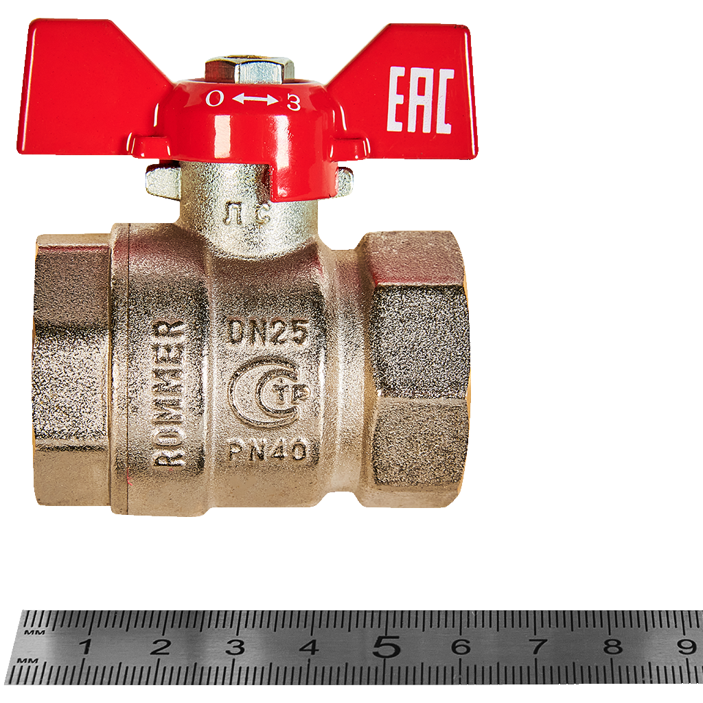 Кран шар. (бабочка) 1ВВ ROMMER RBV-0003-2110225
