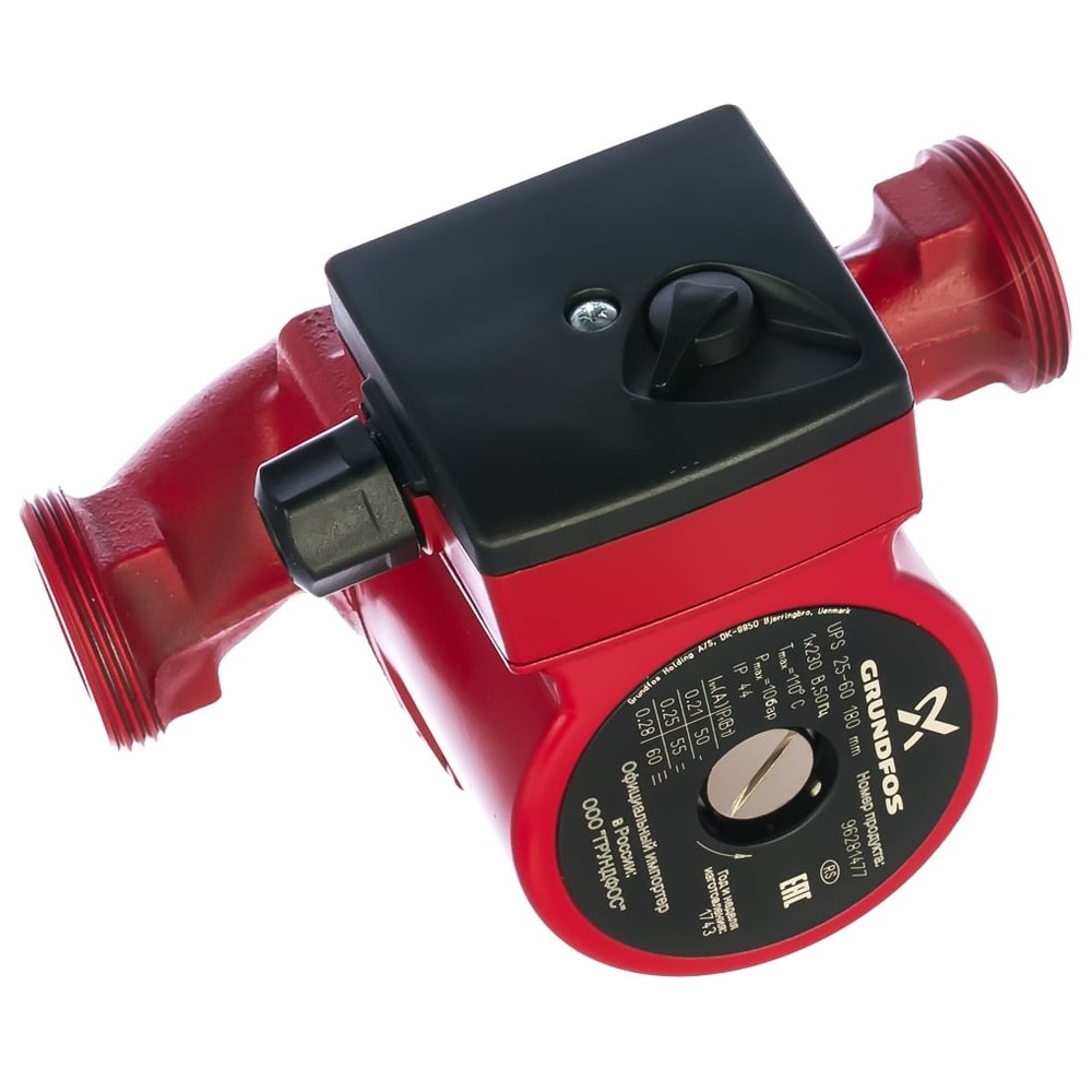 Насос циркул. 25-60 Grundfos 180 с гайками 96281477