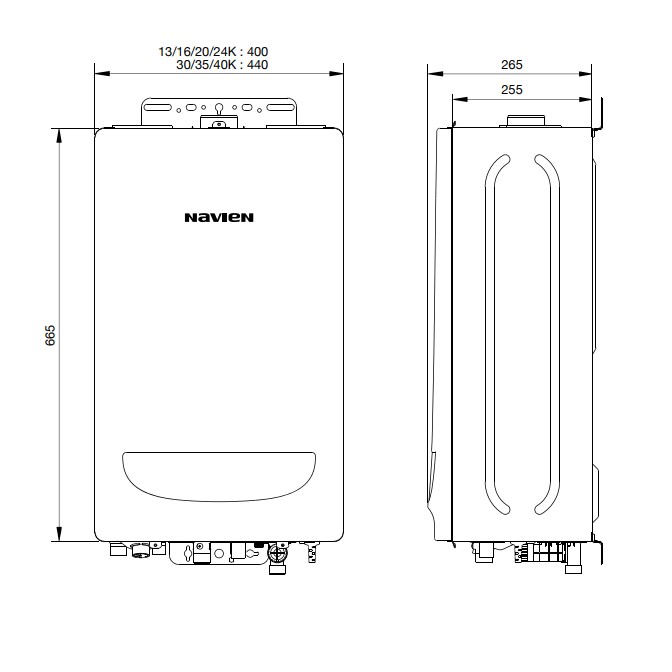 Котел газовый 13 кВт NAVIEN DELUXE S-13k (2-х конт.) PNGB3500013L001
