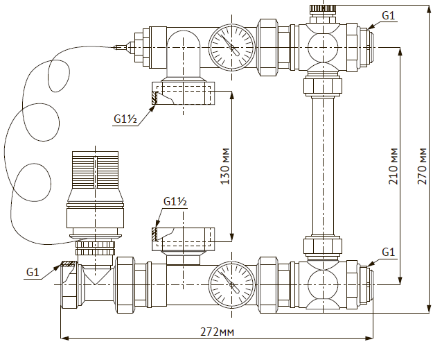 Узел насосно-смесительный MIX LOOP 89