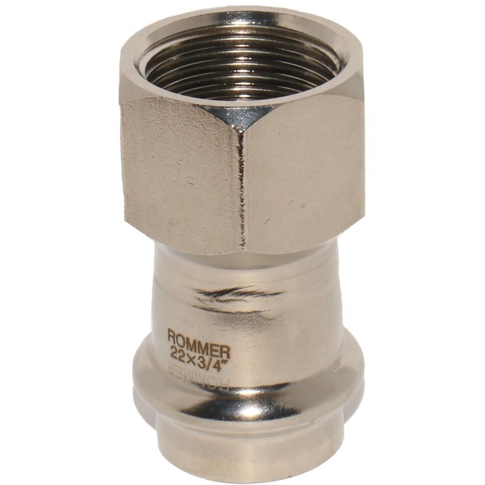 Переходник пресс нерж. 22х3/4 ВВ ROMMER   RSS-0022-002234