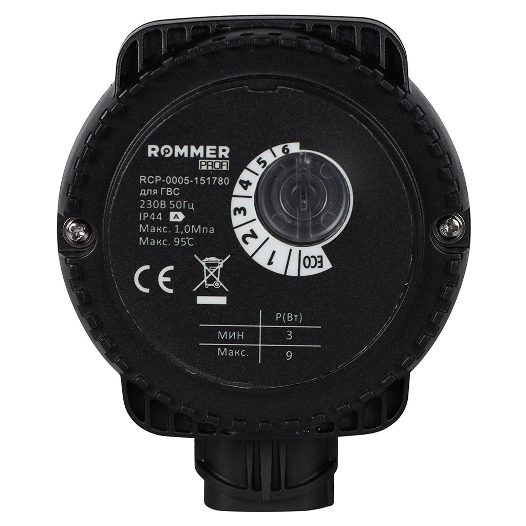 Насос рециркул. ROMMER для ГВС (нерж.) RCP-0005-151780