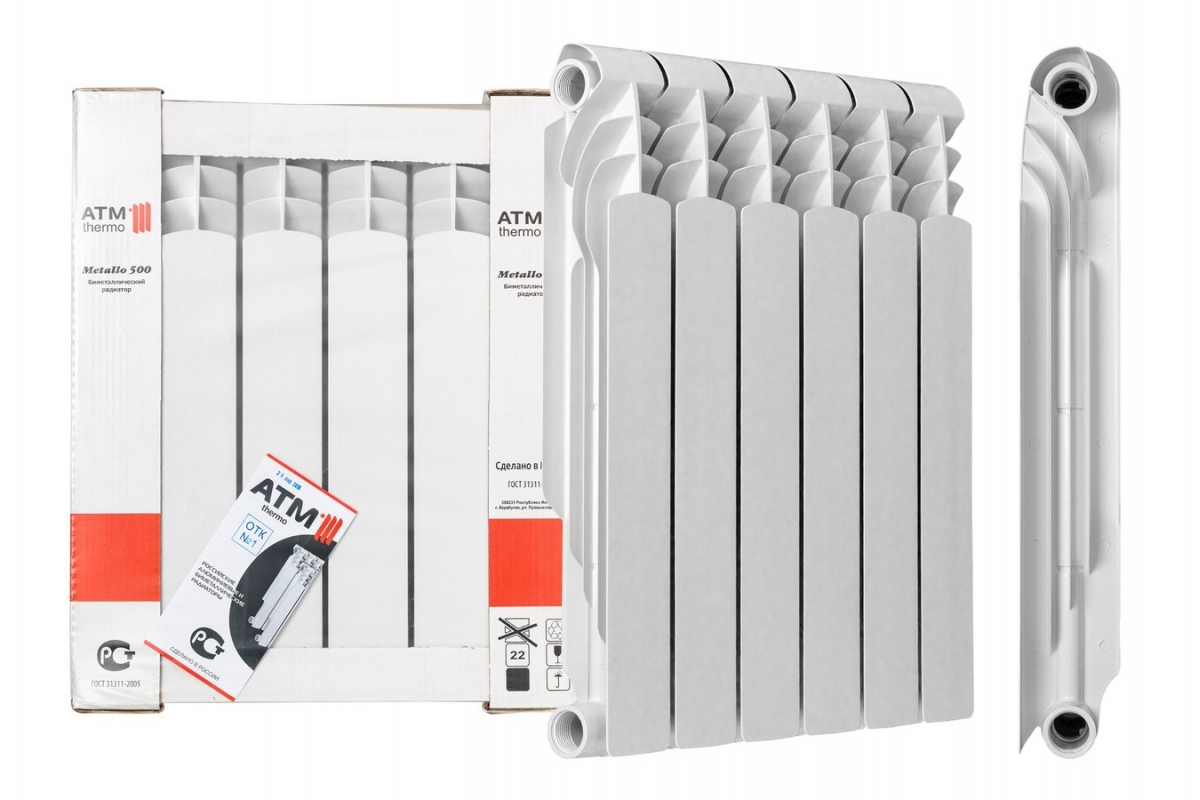 Радиатор BIMETAL 500 х 80 ATM Metallo