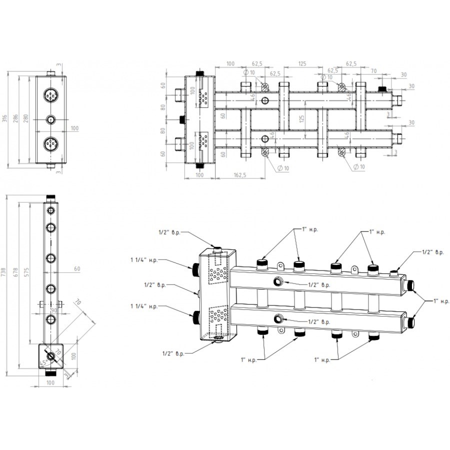 Гидравлический разделитель модульного типа М5 Север 1925011