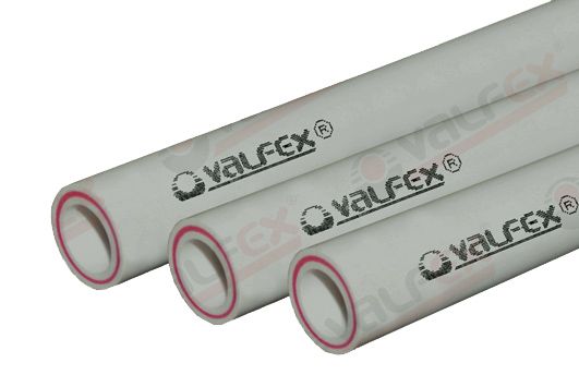 Труба стекловолокно PPR 20 (PN25) (1 метр) Valfex (серая) (140)  10106020Г