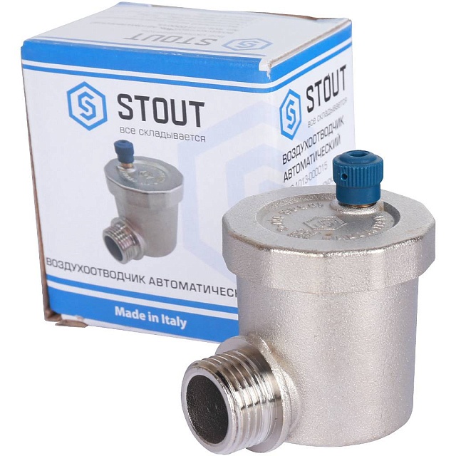 Воздухоотводчик автомат. угл. 1/2 STOUT SVS-1013-000015