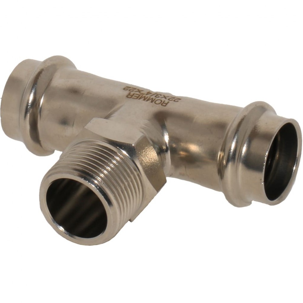 Тройник переходной пресс нерж. 22х3/4 ВН ROMMER   RSS-0016-002234