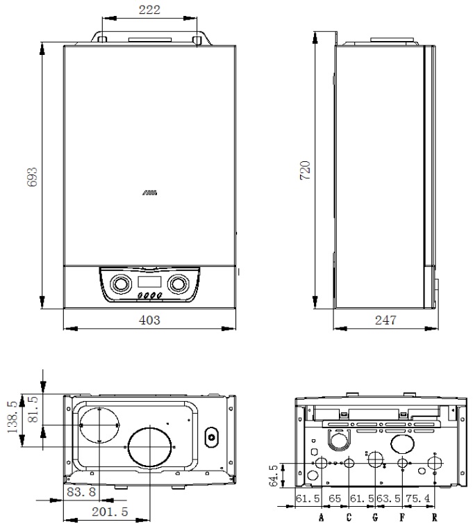 Котел газовый 20 кВт GB Mizudo (одноконтурный) электр. регулирование M20TH