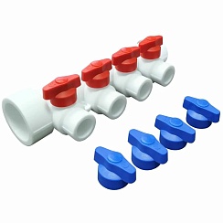 Коллектор 4 вых. PPR 32 х 20 Valfex универсальный  101133204