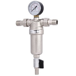 Фильтр лат. самопромывной с маном. 3/4 для гор. воды ProFactor   PF FS 239.20G