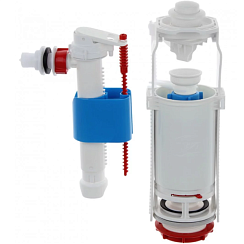 Арматура для бач. 2 кн. белая бок/подв АНИпласт WC3050 1/20