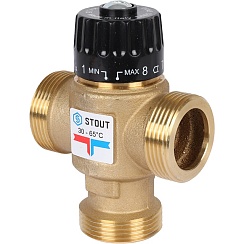 Смеситель термостатический 1 1/4НР 30-65°C 3,5KV для ГВС STOUT   SVM-0125-356532