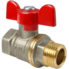 Кран шар. (бабочка) 3/4ВН VALFEX никель   VF.218.NB1.034
