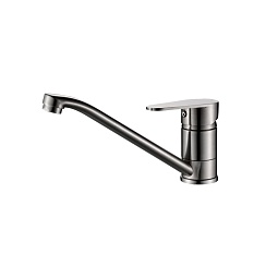 Смеситель для кухни с гайкой и двигающимся длинным изливом Valfex Rigel Chrome   VF.42802