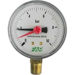 Манометр вертикальный 1/4 (0-10бар.) FAR