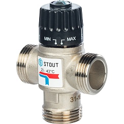 Смеситель термостатический 1 НР 35-60°C 2,5KV для ГВС STOUT SVM-0120-256025