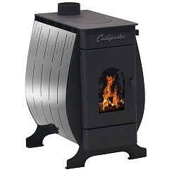 Печь воздухогрейная "Сибирячка" 12 кВт кожух из нержавеющей стали