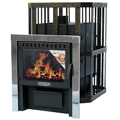 Печь банная "КАТУНЬ" со стеклом 350 х 250 (сетка)