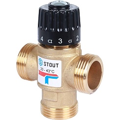 Смеситель термостатический 1 НР 20-43°С 1,6 KV STOUT SVM-0120-164325