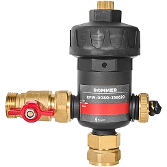 Магнитный сепаратор шлама для настенных котлов 3/4"НРх3/4"НГ ROMMER RFW-0080-256620
