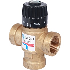 Смеситель термостатический 3/4" 35-60 для ГВС STOUT   SVM-0110-166020   